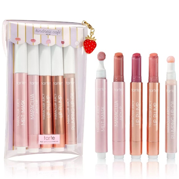 Tarte Sweet Indulgences Maracuja Juicy Lip Vault with Charm NEW IN PKG